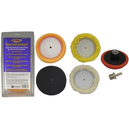 Hti Hi-Buff 6 Pc. Mini Pad Polishing Kit HB 3672